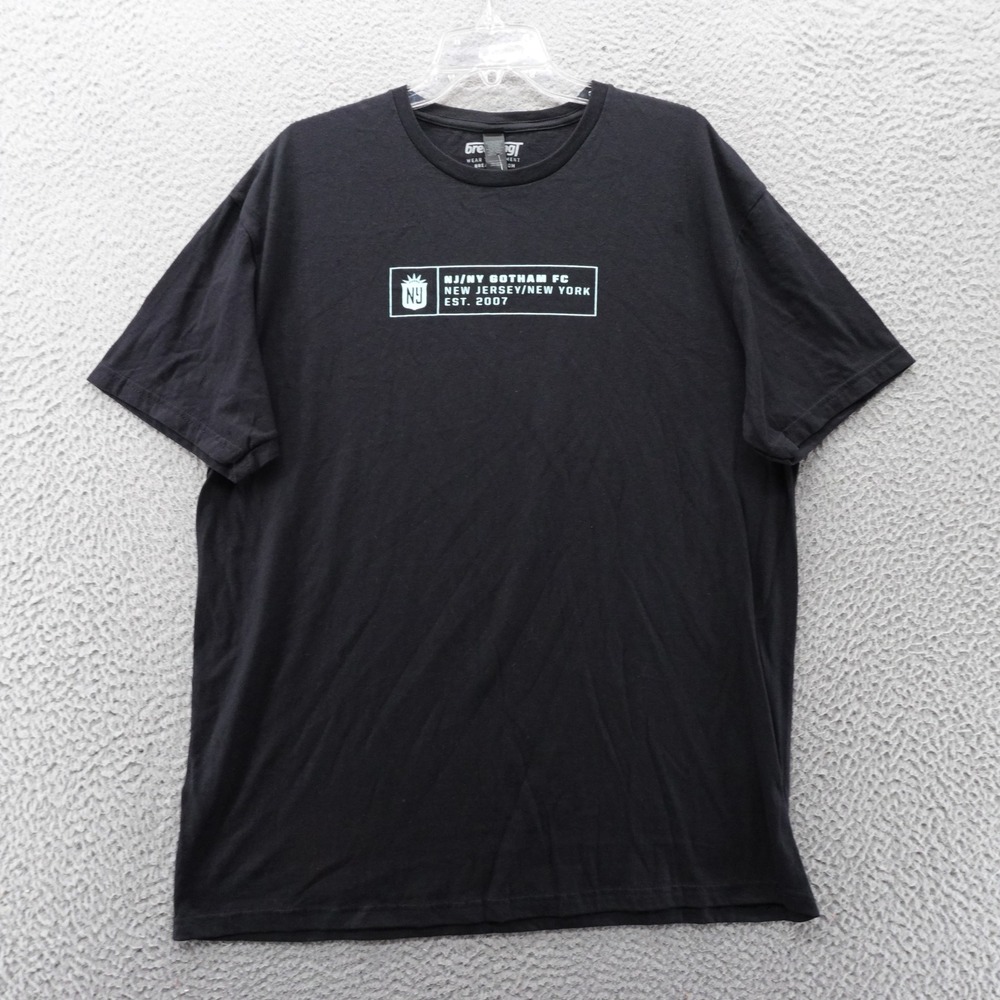 BreakingT NJ NY Gotham Football Club Soccer TShirt Mens XL Black Short Sleeve‎